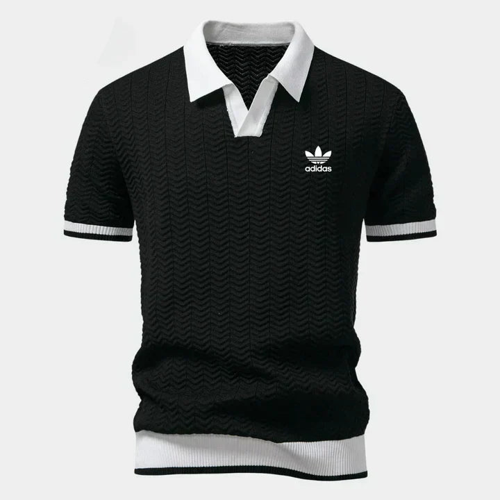 Retro Knit Polo Shirt