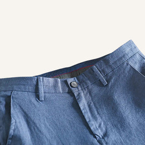 Calça Masculina de Linho Bianco Azul Marinho