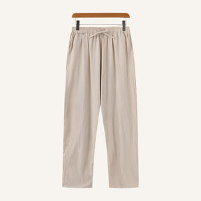 Calca Masculina de Linho Old Money Milford bege