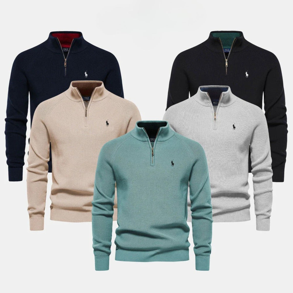 Zipped Collar Sweater - Buy 1, Get 1 FREE