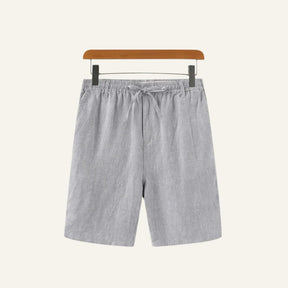 Short Masculino de Linho Old Money Milford Cinza