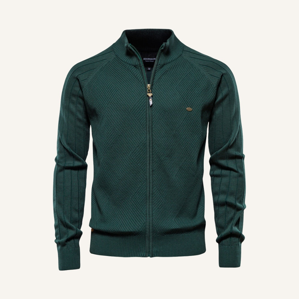 Sueter Masculino com Ziper Pesson Arno Verde
